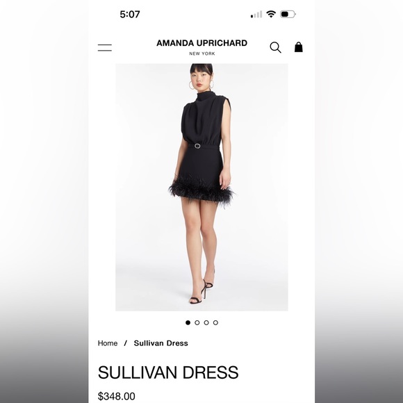 black club dresses Amanda Uprichard Dresses Strapless Asymmetrical Hem Black Mini Cocktail Dress S / Black main image 0